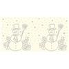 Ursus- Silhouetten-Candele da Tavolo Filigrano Pupazzo di Neve, 115 g/m², 5 Fogli, Circa 14 x 27 cm, Colore Crema, 18420069