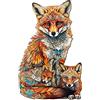 KAAYEE Puzzle in legno per adulti 300 pezzi, puzzle in legno, puzzle in legno di volpe per adulti 14+, pezzi unici irregolari, puzzle in legno a forma di animale, puzzle in legno con scatola regalo in