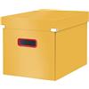 Leitz Click & Store WOW Scatola Archivio Cubo Grande, per Mantenere la Casa e l'Ufficio in Ordine, Giallo Caldo, 53470019