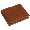 ROYALZ Portafoglio in pelle per uomo Etui con protezione RFID - custodia compatta in formato orizzontale in design vintage, Colore:Texas marrone
