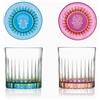Jumbo RCR Crystal Pedro & Rosa Old Fashioned Tumblers 12.6oz / 360ml - Pack of 6 - Coloured Vintage Glasses
