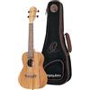 Ortega Guitars Ukulele Concerto Mancino - Acustico - Timber Series - Gig Bag Inclusa - Zebrawood, Natural (RFU11Z-L)