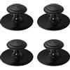 CcHhyyt 4 Pezzi Maniglie Autoadesive Per Cassetti Armadi, Pomelli Neri In Acciaio Inox, Ausiliarie Per Cucina Frigorifero Porta Scorrevole (Nero)