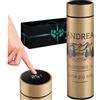 Maverton Thermos caffè 450 ml - tazza termica incisione personalizzata in acciaio inox - thermos coperchio ermetico one-touch - borraccia con display led - per uomo - gold - Montagna