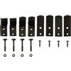 Alberts 309282 Set di Accessori per Barra di Sicurezza per persiane a Libro in Acciaio Piatto, zincato Nero
