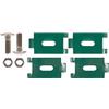 Alberts 673284 Connettore angolare, per stuoie a rete, plastificato verde RAL 6005, M8 x 30 mm, set da 2