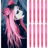 Rhyme 9 PCS 21 Estensioni dei capelli lisci colorati Clip In/On Estensioni dei capelli viola Parrucca Evidenziazione del partito Parti di capelli multicolori Per donne/ragazze (Rosa)