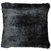 Gözze - Federa per Cuscino, Effetto Pelliccia, Design Visone, Microfibra, 50 x 50 cm - Nero