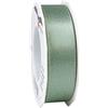 Präsent - Nastro di raso glitterato verde antico-argento 20 m rotolo 25 mm di larghezza