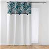 Douceur d'Intérieur, Isibelle - Tenda con occhielli, 140 x 240 cm, in cotone, con stampa e nappe, colore: Blu