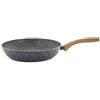 H&H padella antiaderente granwood cm 28 manico effetto legno