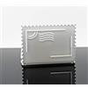 Slato Porta posta e portalettere da tavolo e da scrivania design moderno in cristallo acrilico Iris colore bianco