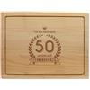 Feel Green Tagliere in legno con incisione - 50° compleanno, ca. 40 x 30 x 2 cm, Made in Austria, idea regalo sostenibile