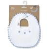 Interbaby Confezione da 2 bavaglini in blu e grigio