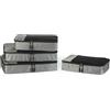 Amazon Essentials, Set di 4 Packing Cube, Accessori Viaggio, Organizer per Bagagli con Doppia Cerniera, Parte Superiore in Rete, 100% Poliestere, 2 Large 2 Medium, Grigio (in Precedenza Amazon Basics)