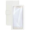 Celly UnicaView Custodia Universale con Finestra Frontale con Sistema Slide Touch per Smartphone da 5.0-5.5'', Bianco