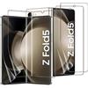 Rojeuinn Pellicola Protettiva Morbida per Samsung Galaxy Z Fold 5 5G,2 Pezzi Pellicola per Schermo Interno+2 Pezzi Pellicola per Schermo Esterno,Senza Bolle,Anti-Scratch,trasparente HD