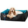 BedDog® Lupi Letto per Cane/Gatto Cuccia S Fino a XXXL, 24 Colori a Scelta, Cuscino per Cane, Divano per Cane, Cestino per Cane, Nero/Blu M