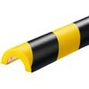 DURABLE Profilo paracolpi P30 - per superfici tubolari - giallo-nero - Durable (unità vendita 1 pz.)
