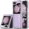 WEYNRBOX Compatibile con Cover Samsung Galaxy Z Flip 5 5G,Clear Cover Samsung Z Flip5, Sottile Custodia Rigida PC Bumper Flexible Silicone Case Cover per Samsung Galaxy Z Flip 5,Trasparente