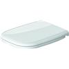 Duravit Sedile WC D-Code, sedile WC con chiusura rallentata, coperchio WC termoindurente Urea, bianco