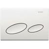 Geberit Plaque d'actionnement Geberit Kappa20 Plaque pour double affleurement par le haut/avant pour UP200, 115.228.11.1, 115.228.11.1, Colorazione: bianco