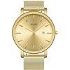 BUREI Minimalist - Orologio da uomo Classy Date Gents con cinturino semplice grande quadrante in acciaio inossidabile