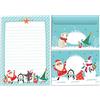 Junapack Set di carta da lettere con Babbo Natale, pupazzo di neve, per bambini, ragazze, ragazzi, carta da lettere natalizia, formato A5 con 25 fogli + 15 buste