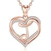 INFUSEU J Collana Iniziale per Donna Donna, Lettera Cuore Cubic Zirconia CZ Gioielli Regali di Compleanno Romantici per Moglie Mamma Fidanzata, Catena da 20 Pollici