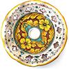 Generico Coppa grande 30 cm in ceramica siciliana Santo Stefano di Camastra attacco grande E27 ricambio per lampadario sospensione decoro giulia