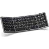 MoKo Tastiera Bluetooth Pieghevole, Tastiera Wireless per PC/Laptop/Tablet, con Tastiera Numerica, Tastiera Ricaricabile USB-C, Tastiera Portatile per Windows iOS Android, Layout Americano, Grigio