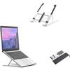 Guimey, Supporto PC Portatile, 6 Livelli di regolazione, Dispositivo di raffreddamento ergonomico compatibile con MacBook Air, Pro, Dell, 10-15.6,Stabile Riser per PC (Grigio)