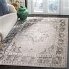SAFAVIEH Tappeto Boho per Soggiorno, Sala da pranzo, Camera da letto - Montage Collection, A Pelo Corto, Grigio e Avorio, 91 X 152 cm