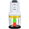 Tefal MQ7231 tritaverdure elettrico 0,5 L Nero, Trasparente, Bianco 500 W - Tritaverdure elettrico, 0,5 L, 0,3 kg, Francia, Nero, Trasparente, Bianco, Plastica, Pulsanti