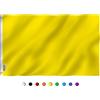 ANLEY Fly Breeze 3x5 Piedi Bandiera Gialla - Colore Vivido e Resistente Ai Raggi UV - Testata In Tela E Doppie Cuciture - Bandiera Gialla Tina Unita Poliestere Anelli Ottone 3 X 5 Piedi