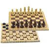 Jeujura Dames & Echecs - Vassoio Reversibile in Legno - L'Albero da Gioco - età Minima: 3 Anni, 66430, Multicolore