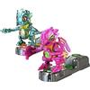 Bizak Biosaurus Kombat, Pack di combattimento doppio rosa e verde, scopri e costruisci le creature elettroniche da 9 cm, 20 pezzi, con luci e suoni, uniscili alla base e alla lotta
