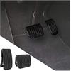 CGEAMDY 2 Pezzi Car in Lega Alluminio Antiscivolo Sport Carburante Benzina Frizione Freno, Braking Pad Pedali Resto Piastra, Adatto per Sostituzione Cuscinetto del Pedale Modello Y/3(Nero)