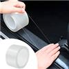 CGEAMDY Pellicola Adesiva Protezione Paraurti Portiere, Auto Universali Protettive Autoadesive Striscia, Protezione Antiscivolo Nastro Impermeabile Antigraffio Invisibile per Sottoporta（Trasparente1）