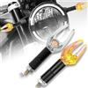 2 Frecce Led Moto, Indicatori di Direzione Per Moto, Colore Arancione 12V  2W, Universale Disegno Semplice (90X19X24mm)