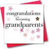 Claire Giles Hearts and Stars - Biglietto di congratulazioni per diventare nonni, colore: rosa