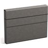 Bigso Box of Sweden Cartella documenti in fibra di legno e carta - Cartellina con alette per organizzare e conservare i documenti - Cartellina rigida con elastico con effetto lino - grigio