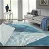 ASIinnsy Tappeto Salotto Moderno Geometrico Astratto Tappeto Soggiorno Pelo Corto Blu Morbido Antiscivolo Tappeti Salotto Grandi Camera da Letto Grigio Home Decor (200 x 300 cm, Grigio Blu)