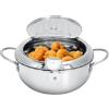 Padella per friggere, padella per tempura in acciaio inossidabile in stile  giapponese Pentola per frittura profonda con termometro Fornello a  induzione Pentola per pollo Strumenti di cottura(L 24 cm) : : Casa