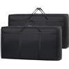 TSHAOUN 2 Pack Grande Borsa Portaoggetti, 90L Borsa Pieghevole Impermeabile per Conservazione Borsa Portaoggetti Sotto il Letto per Abbigliamento Stagionale, Coperte, Decorazioni Natalizie (Nero)