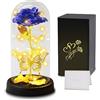 Touloube Rosa Regali per la Festa Della Mamma per Donne Mamma Moglie, Rosa Eterna Galaxy Rose per Lei, Fiori di Rosa con Luce a LED, Fiore Artificiale Regali Moglie Fidanzata Compleanno Anniversario Matrimonio
