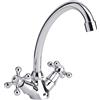 Cornat, Rubinetto per lavello a 2 manopole con collo orientabile, cromato - NO5