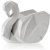 CONCRETTE Portacandele da tavolo, in cemento, 17 x 11,2 x 14 cm, portacandele decorativo a forma di cigno, supporto per candele, portacandele