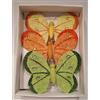 Comarco Sa Set di 3 farfalle di paglia, colori assortiti, 11 x 7 cm
