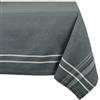 DII - Tovaglia in stile rustico a righe francesi, collezione tavolo da pranzo, 152 x 213 cm, grigio chambray